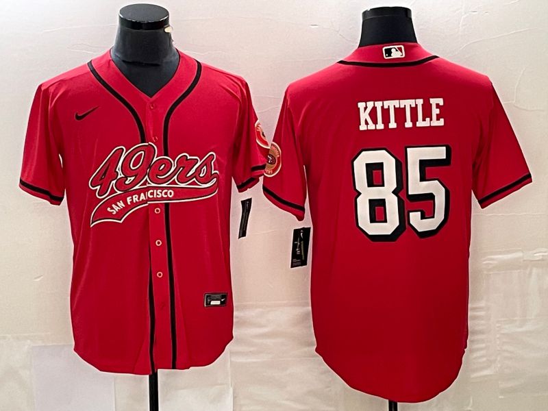 Men San Francisco 49ers #85 Kittle Red Nike 2023 Co Branding Game NFL Jersey style 1